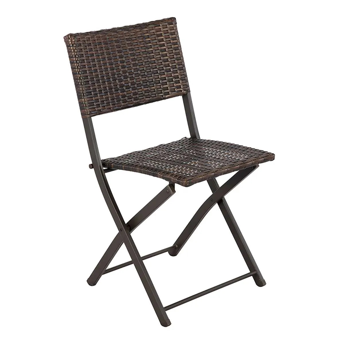 Wicker Patio Folding Chair, Brown