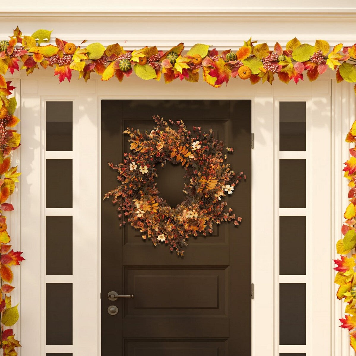 Faux Berry & Coreopsis Wreath