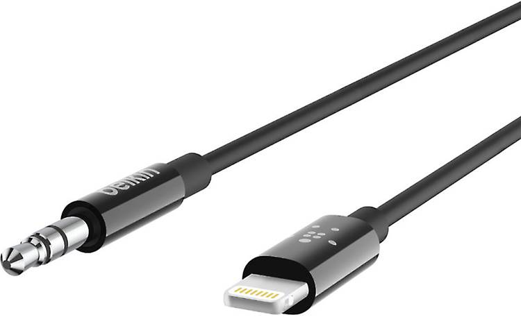 3.5mm to Lightning Audio Cable Adapter cable for iPhones without a headphone jack (Black)