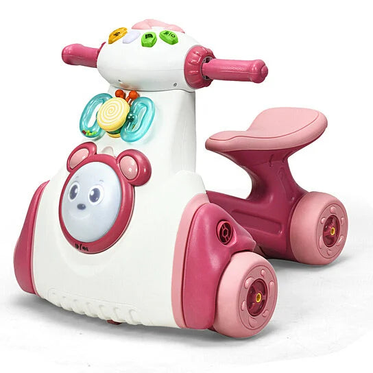 Baby Balance Bike Musical Ride Toy w/ Sensing Function & Light Toddler Walker