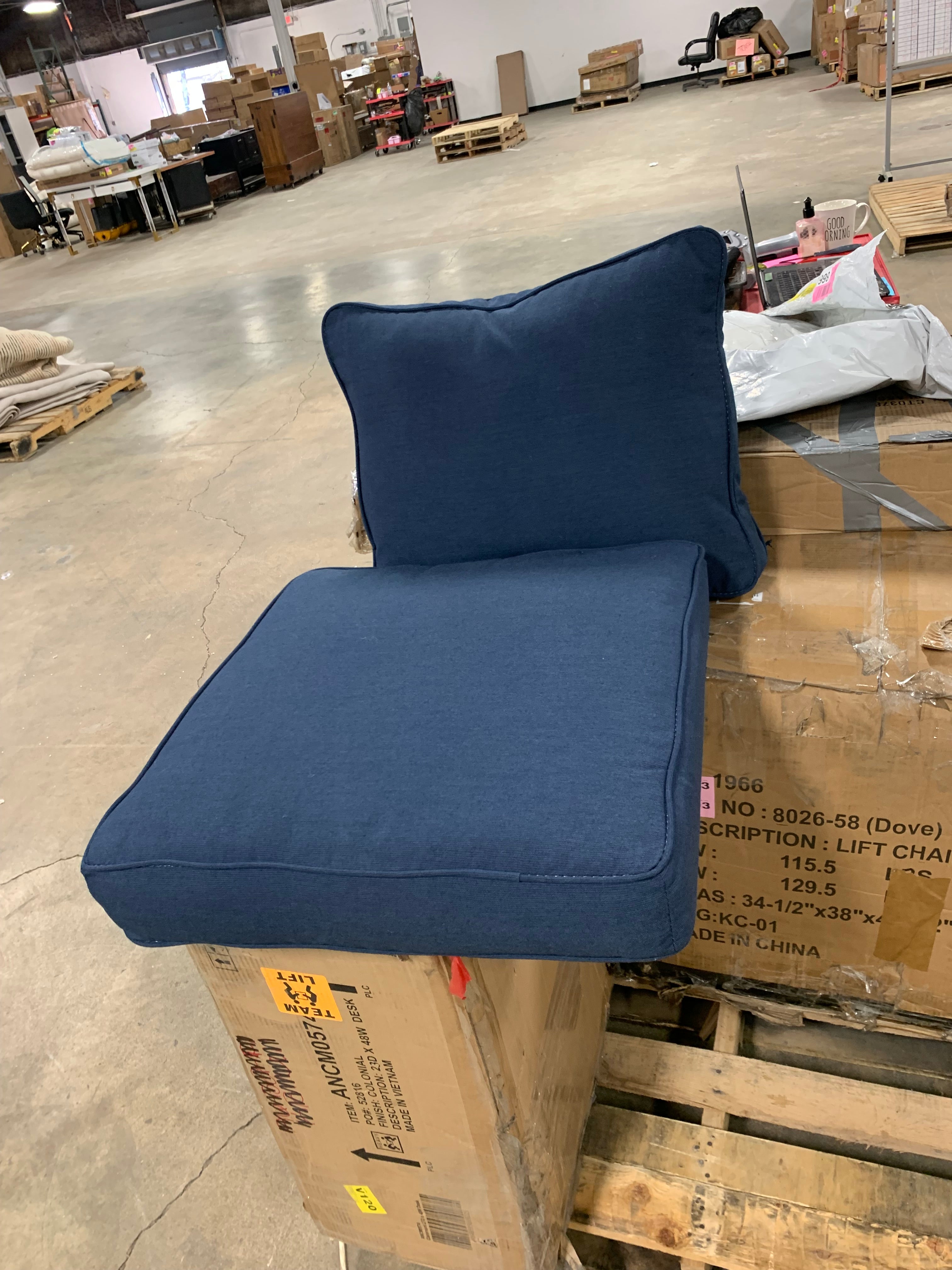 Outdoor Seat/Back Cushion Seat- 22"x22" and Back 22"x18" with Piping
