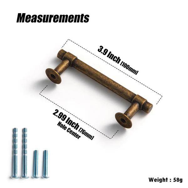 Retro Zinc Alloy Modern Cabinet Handles Pull Hardware