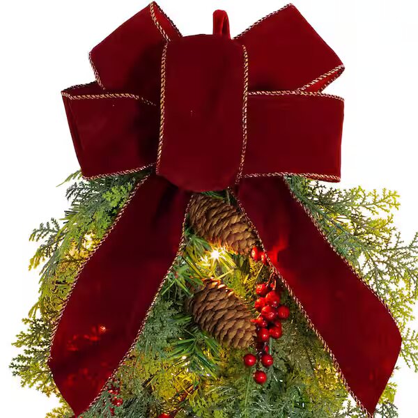 Pre‑Lit LED Classic Christmas Chairback Swag , final cut