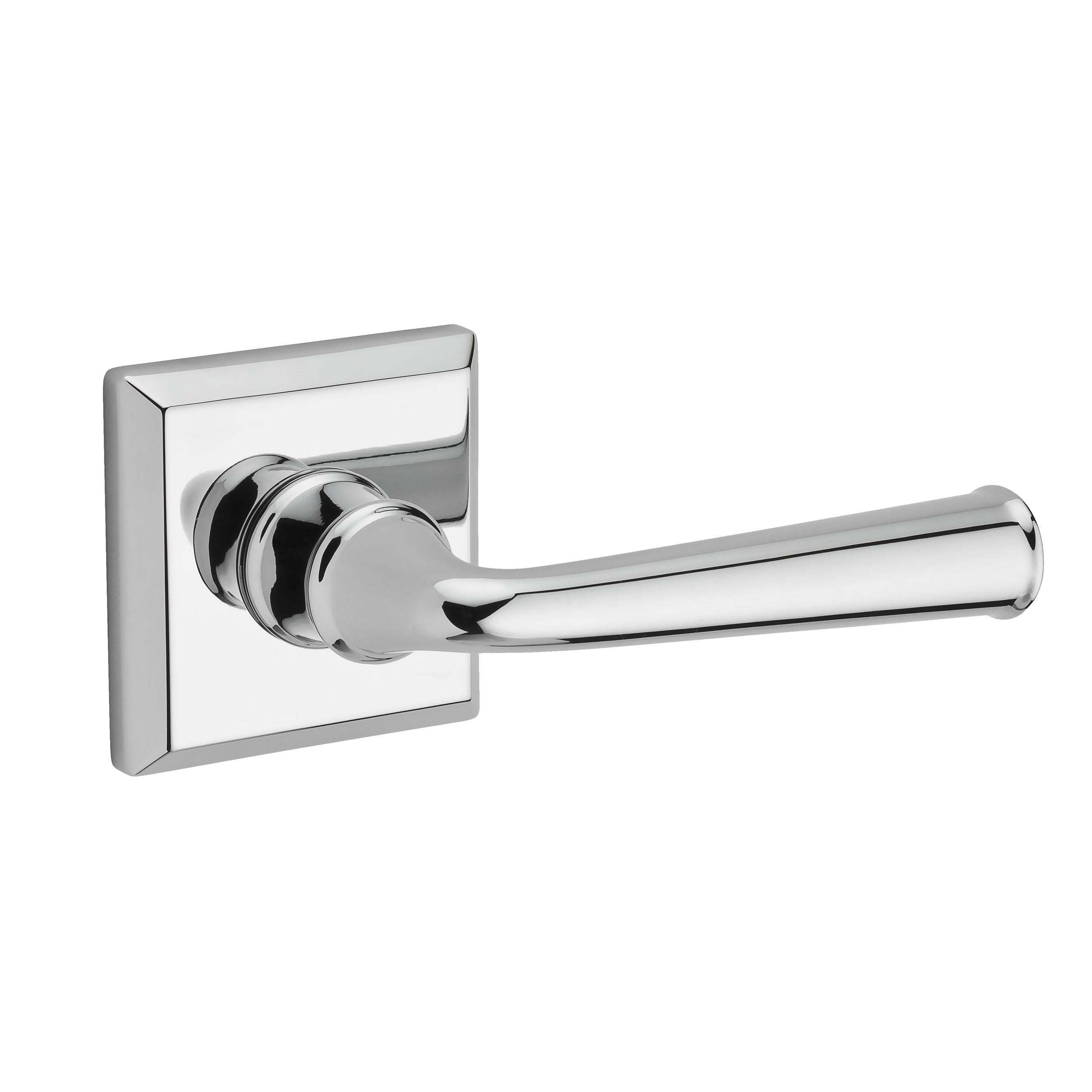 Federal Reserve Lever Traditional Square Rose Half Dummy Polished Chrome