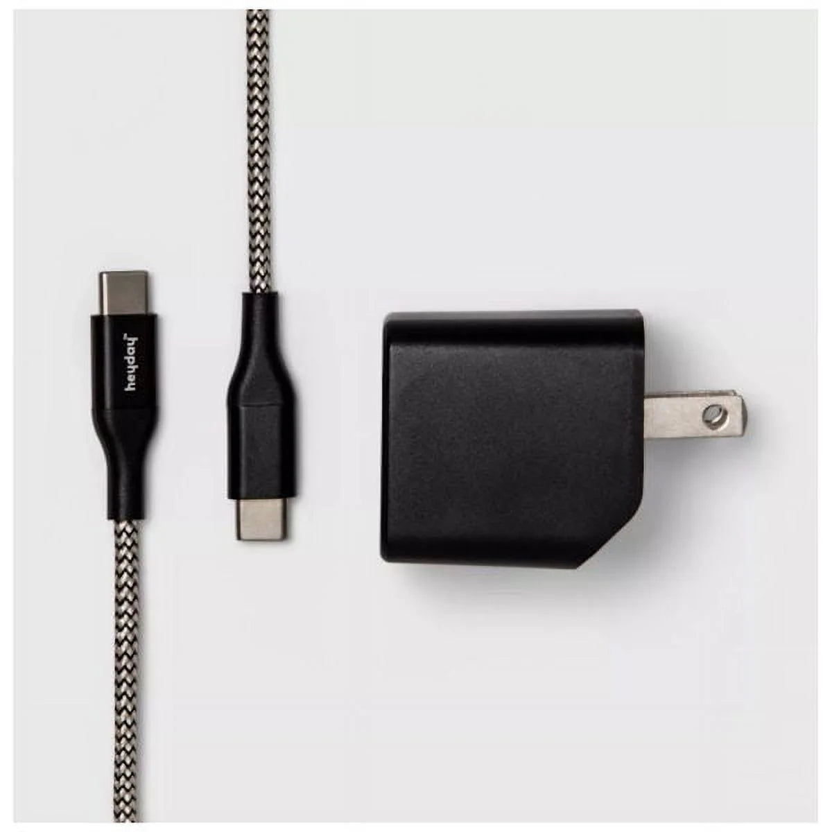 2-Port USB-A and USB-C Wall Charger - Black