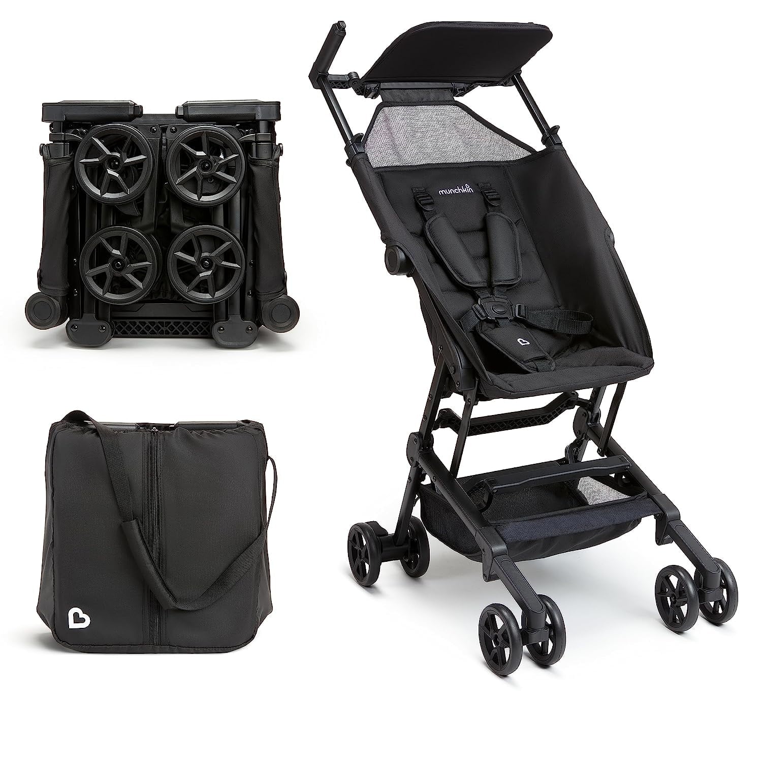 Ultra Compact Lightweight Travel Stroller for Babies & Toddlers, Black, Unisex