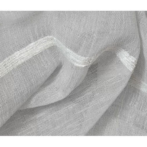 55” W x 84” Stripe White Semi Sheer Grommet Panel 55” W x 84”