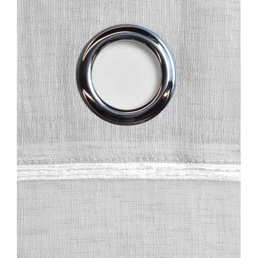 55” W x 84” Stripe White Semi Sheer Grommet Panel 55” W x 84”