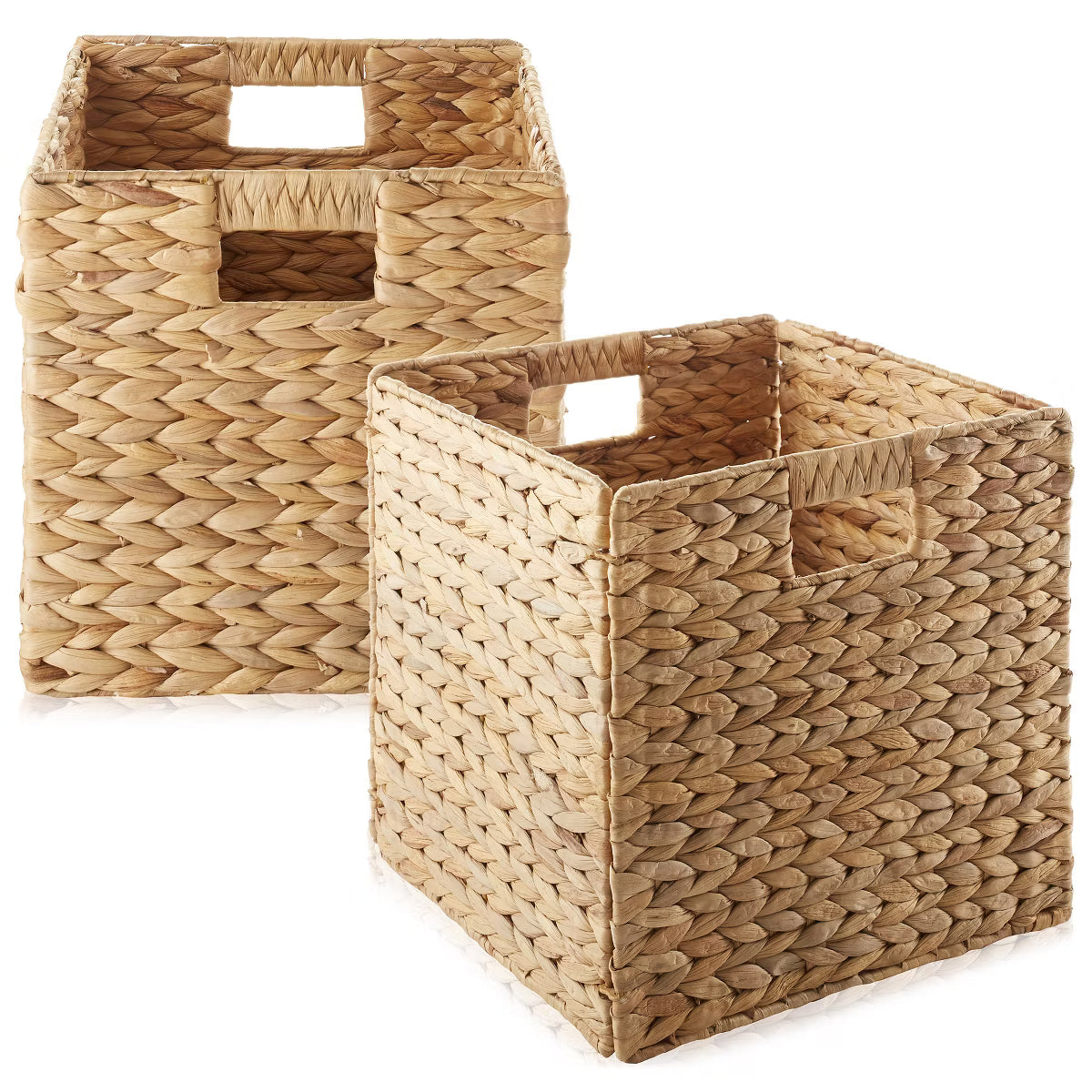 1pc Casafield 12" x 12" Water Hyacinth Storage Basket SHOWROOM ITEM