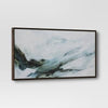 Large Abstract Mountain Framed Canvas