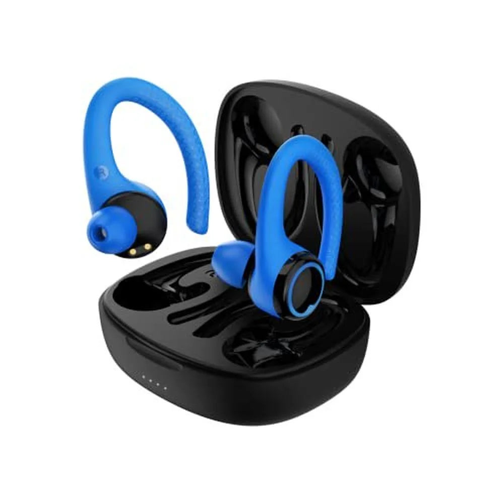 Wireless Earbuds Bluetooth Headphones with Charging Case and Removable Ear Hooks White