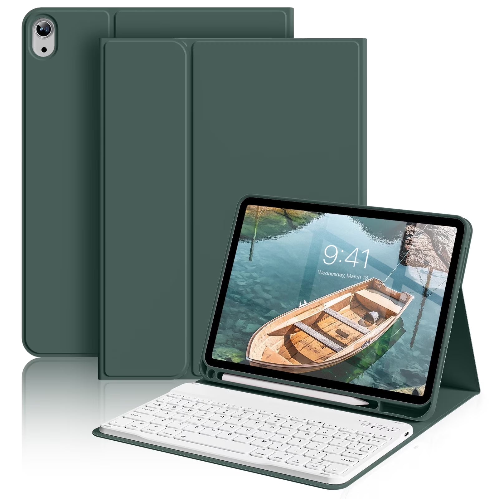 iPad (A16) 11th Generation Keyboard Case, Dark Green