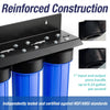 3-Stage Whole House Water Filtration System w/ Iron & Manganese Reducing Filter w/ Push-Fit Stainless Steel Hose