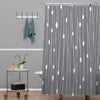 Modern Geometric Shower Curtain Entangled Grey Design