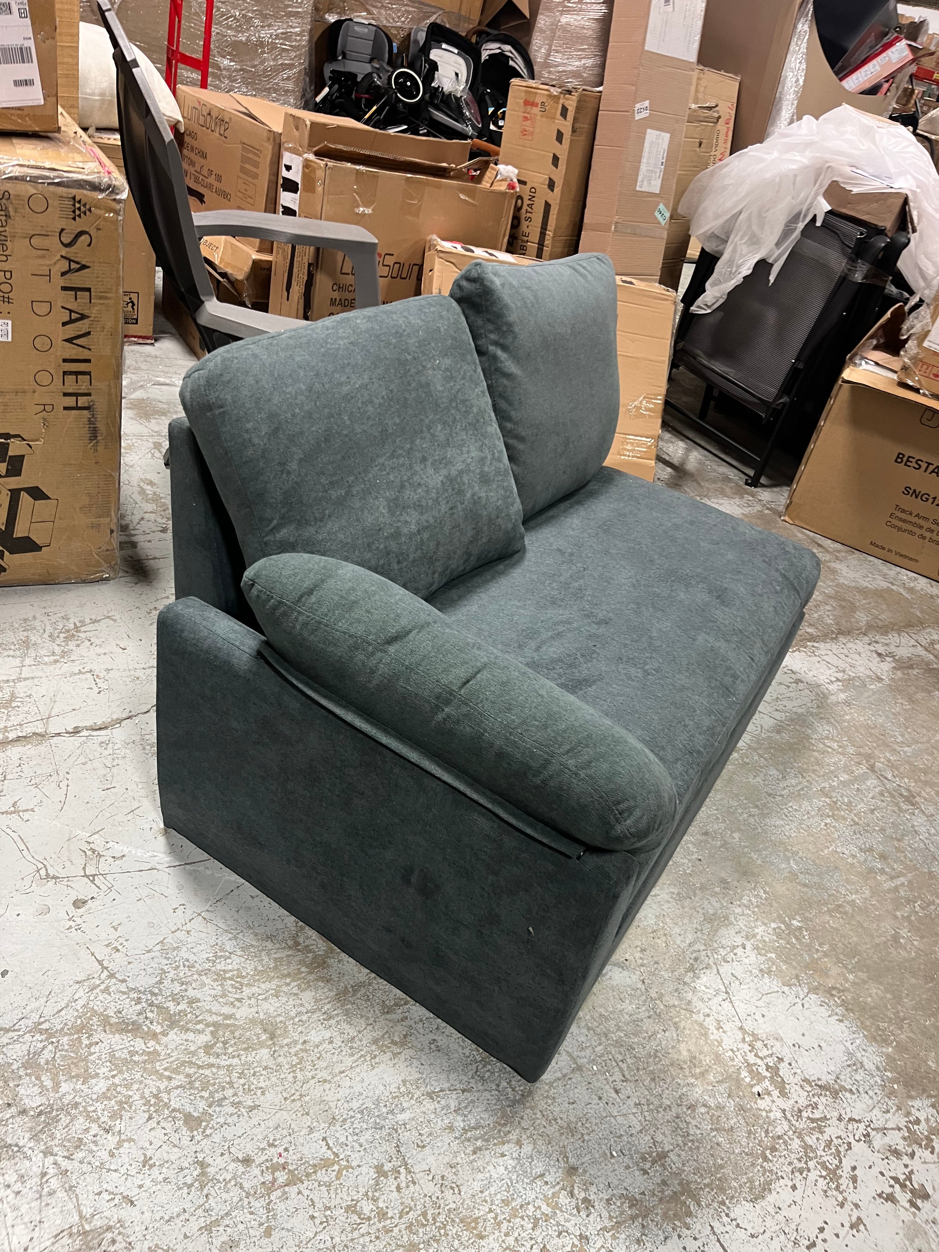 Blue gray left arm sectional
