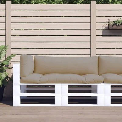 Pallet Cushions 3 pcs Taupe Fabric