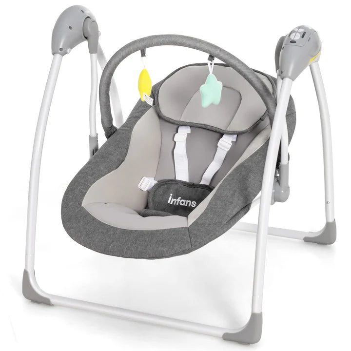 Baby Swing, Compact Portable Baby Electric Rocker for Newborn