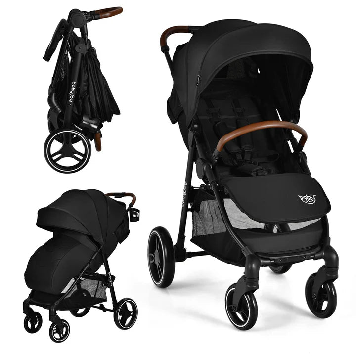 Baby Stroller, High Landscape Infant Carriage Newborn Pushchair with Foot Cover