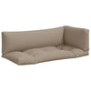 Pallet Cushions 3 pcs Taupe Fabric