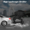 Baby Stroller, High Landscape Infant Carriage Newborn Pushchair with Foot Cover