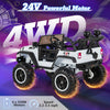 24V Ride on Car, 2 Seater Kids' Electric Vehicle Jeep with Remote Control, LED Light, Music, 2WD/4WD Switchable