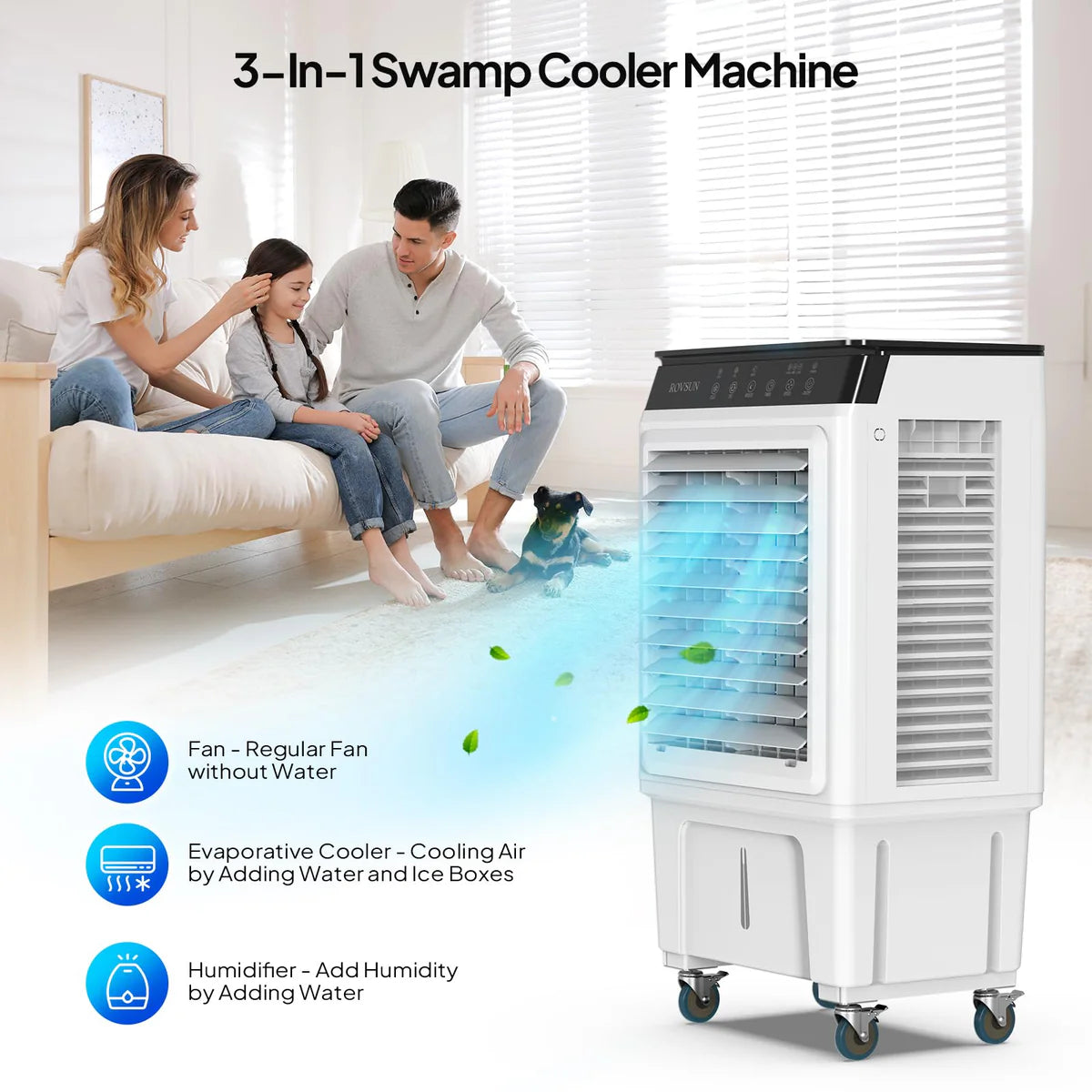 Portable Evaporative Air Cooler with Remote Control