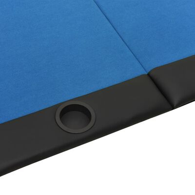 10-Player Folding Poker Table Blue
