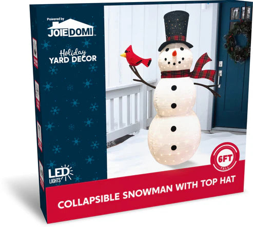 Collapsible Snowman LED Yard Light