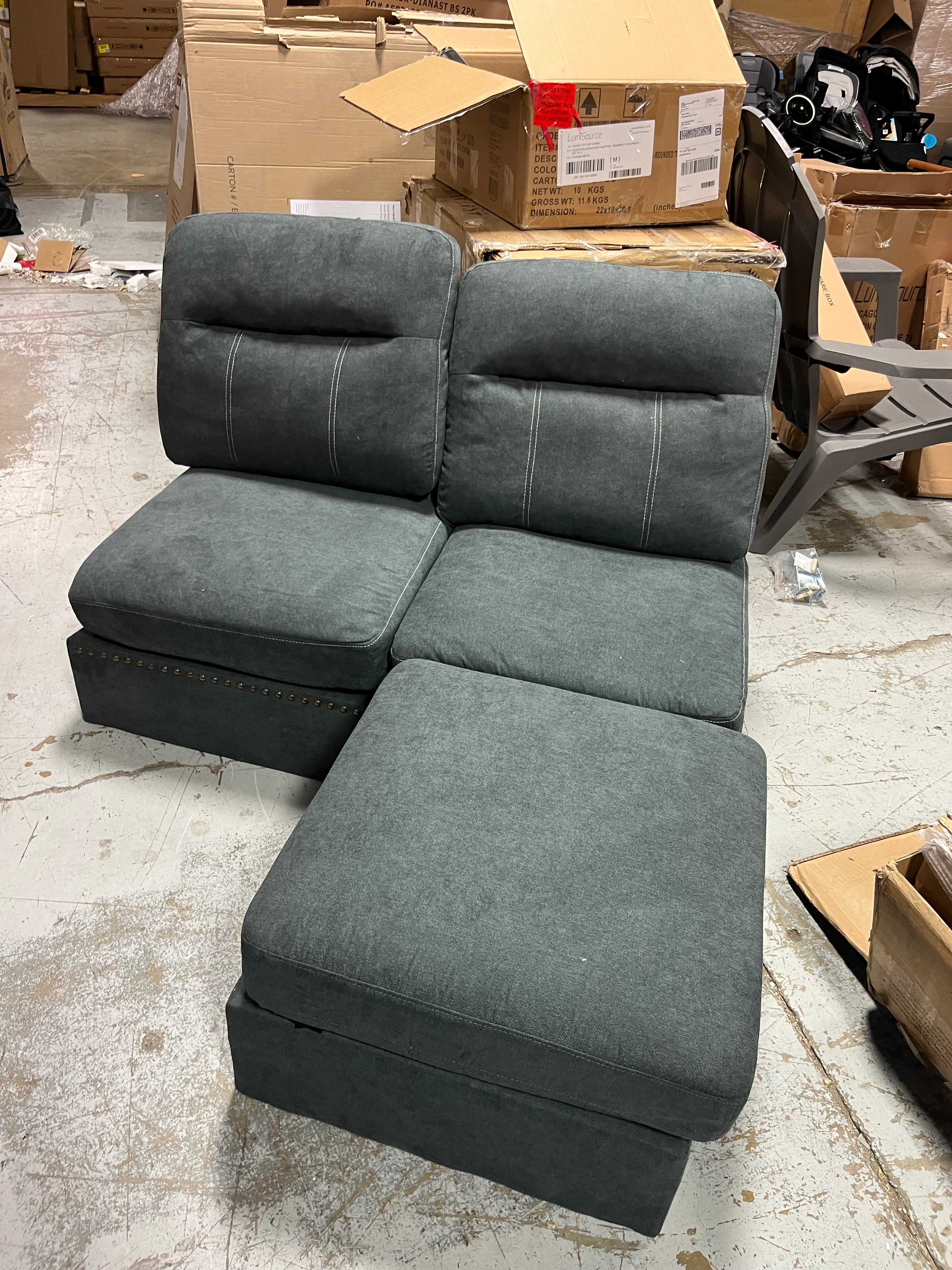 4 Seater L Shaped Reversible Sectional Sofa, final cut