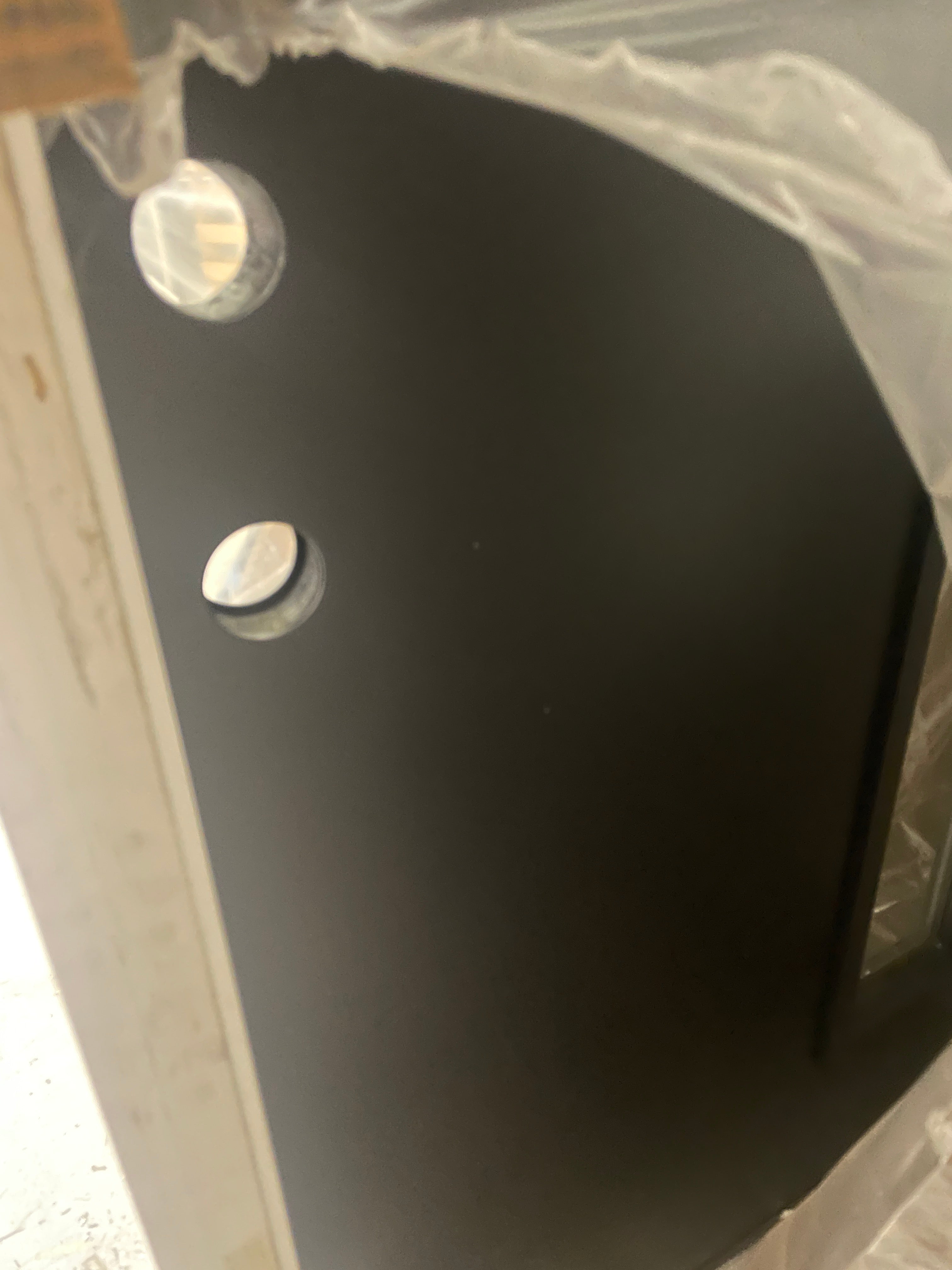 Black Spotlight Single Steel Prehung Front Entry Door
