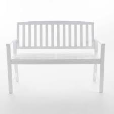 White Acacia Wood Outdoor Patio Bench