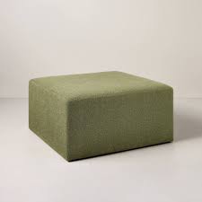 Boucle Upholstered Square Cocktail Ottoman