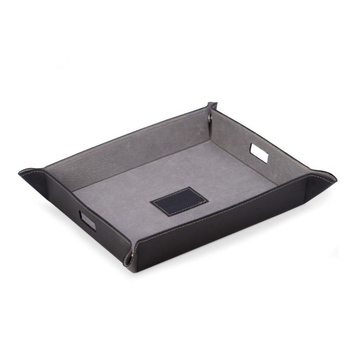 Black Leather Valet & Charging Station