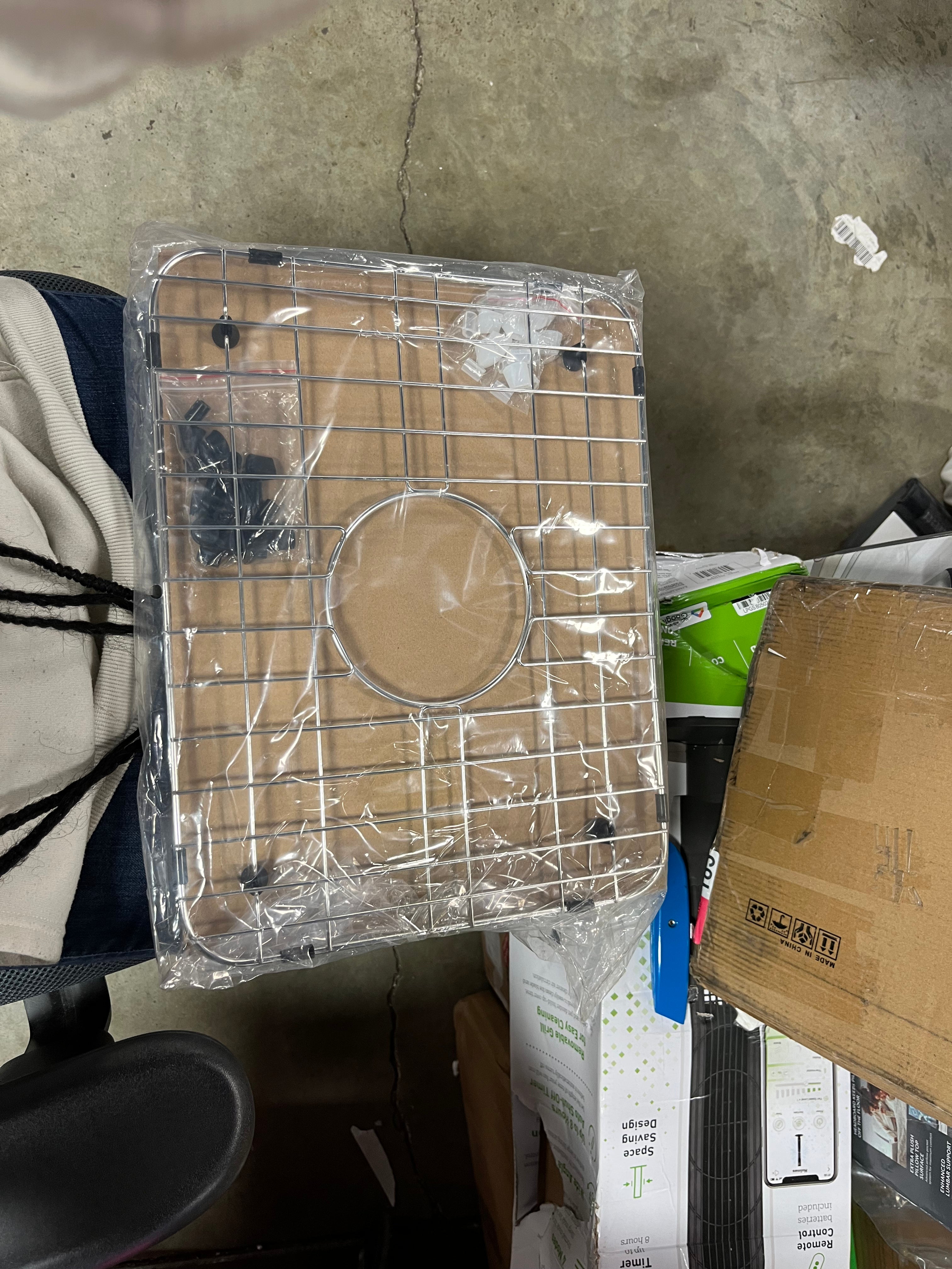 Center Drain Stainless Steel Sink Protector