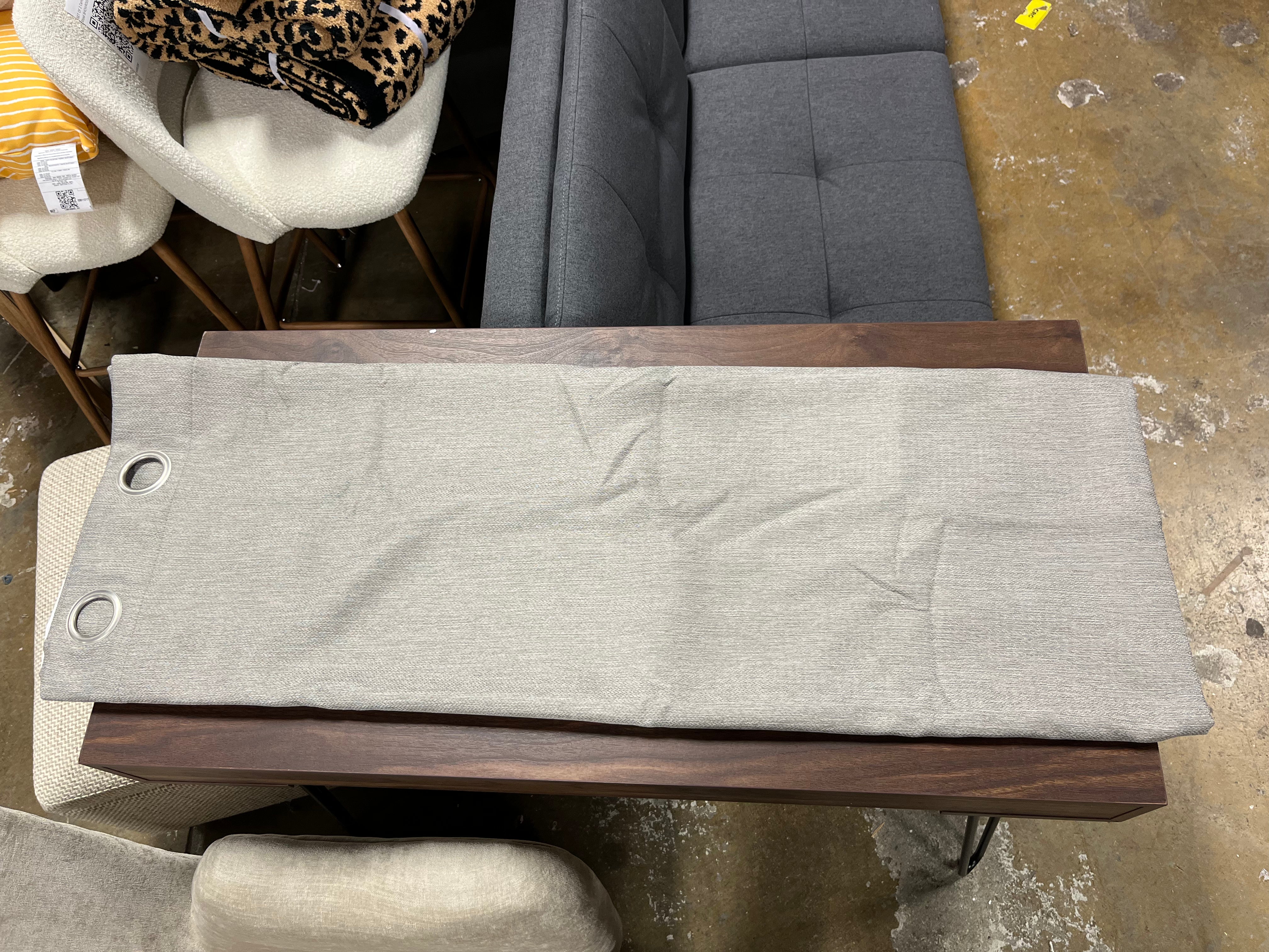 Linen Blackout Curtains, Grommet Header Marshmellow, Set of 2