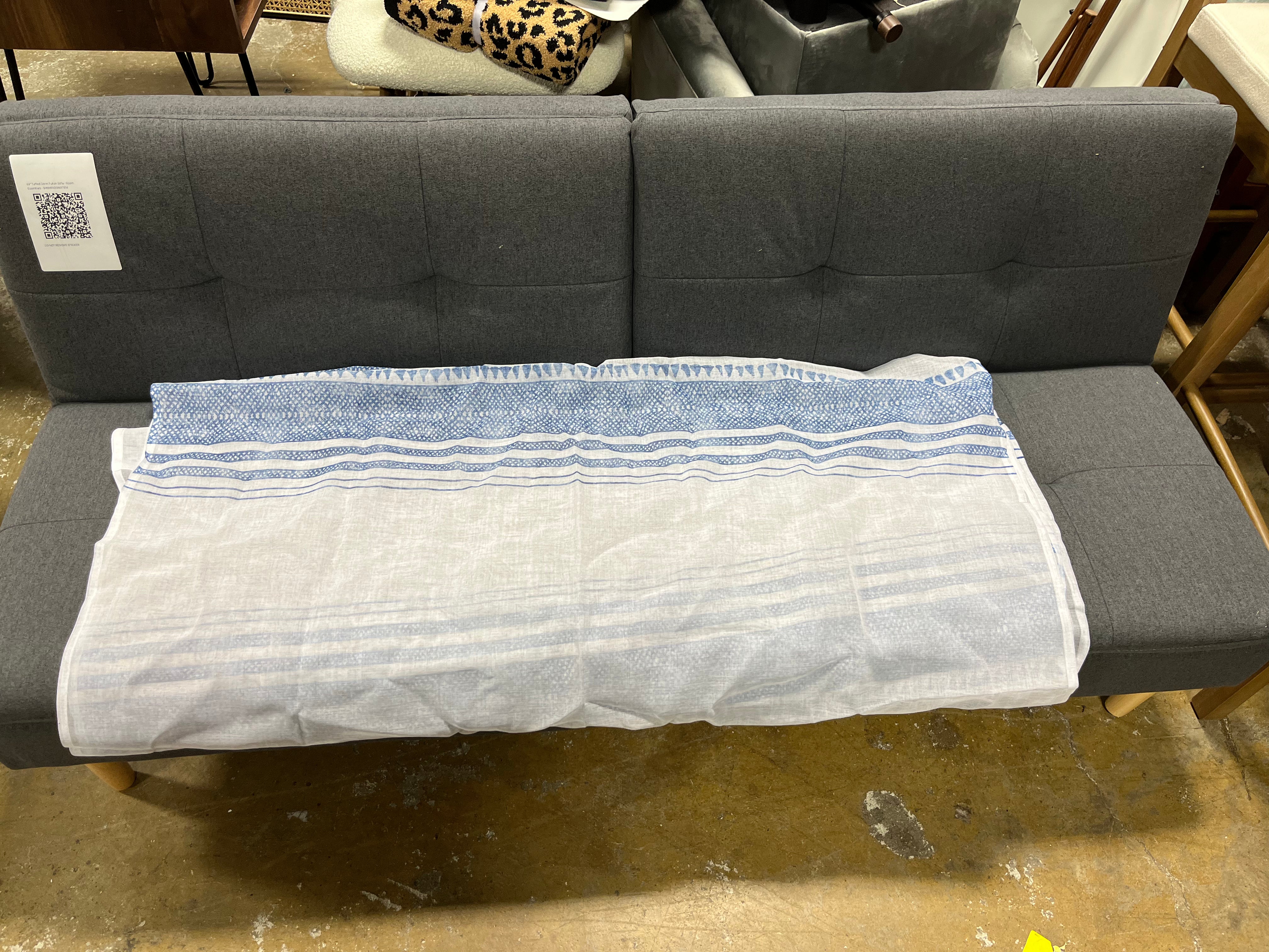 Holli Zollinger French Linen Chambray Tassel 1pc Sheer Curtain Panel