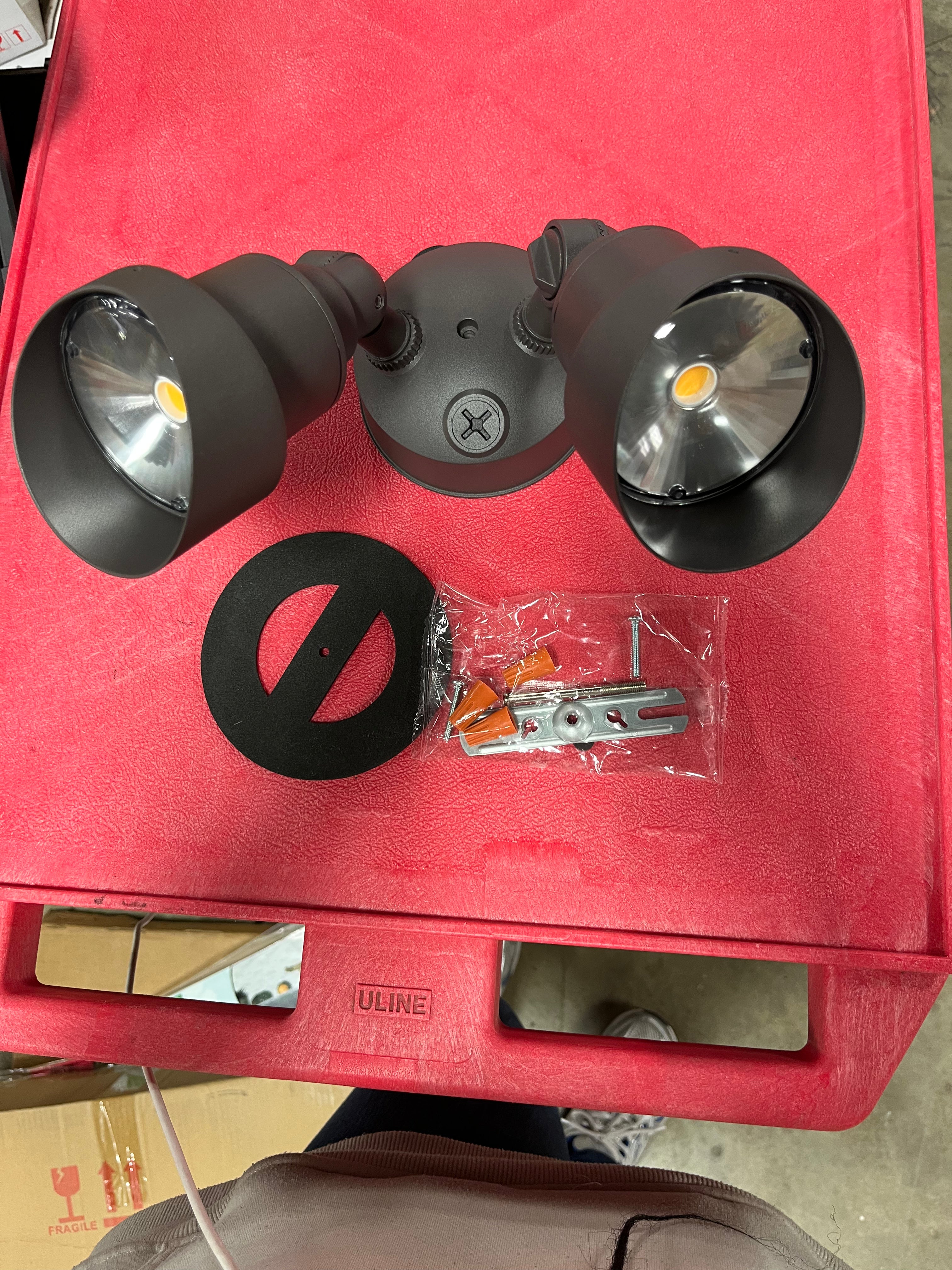 Mckean 2 - Head LED Hardwired Dusk to Dawn Outdoor Security Spotlight