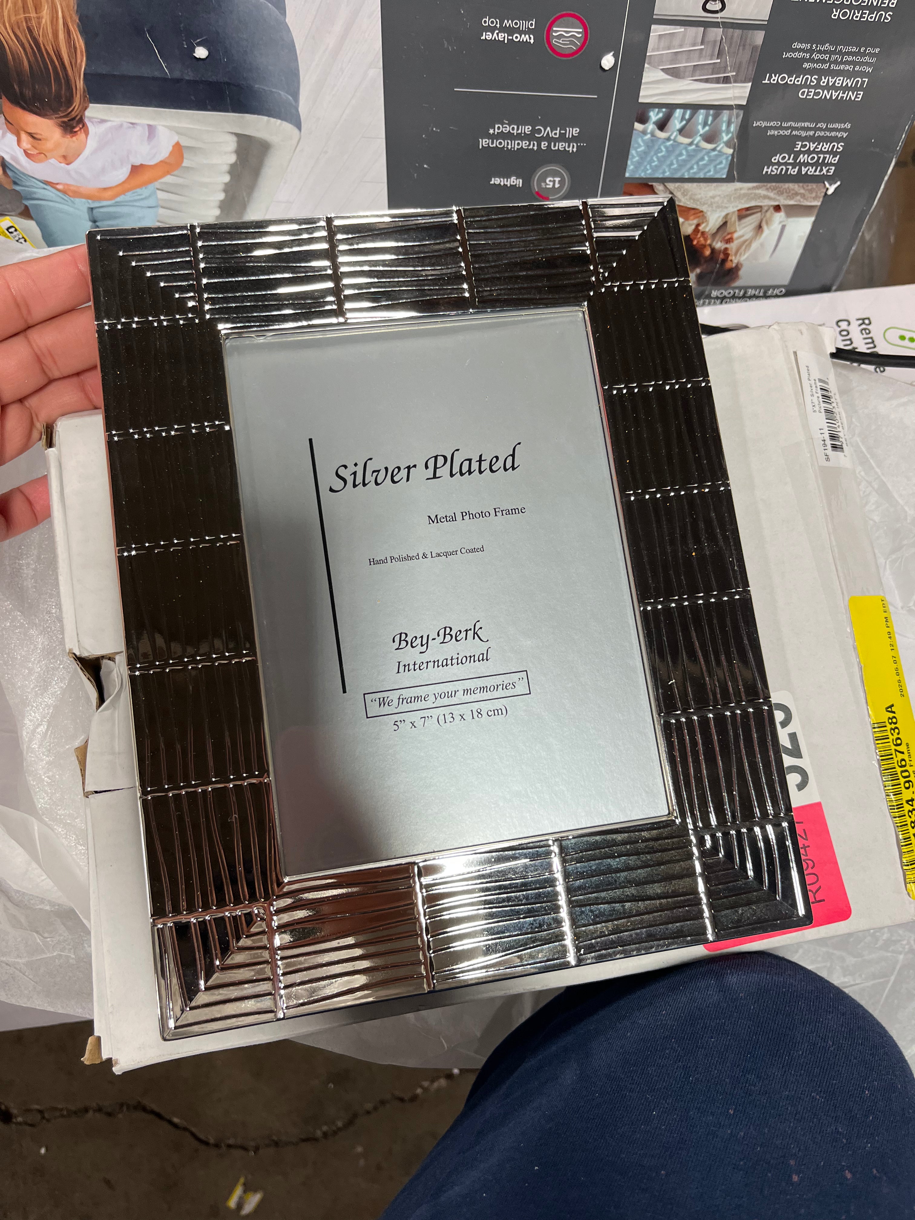 Silver Plated Picture Frame with Easel Back