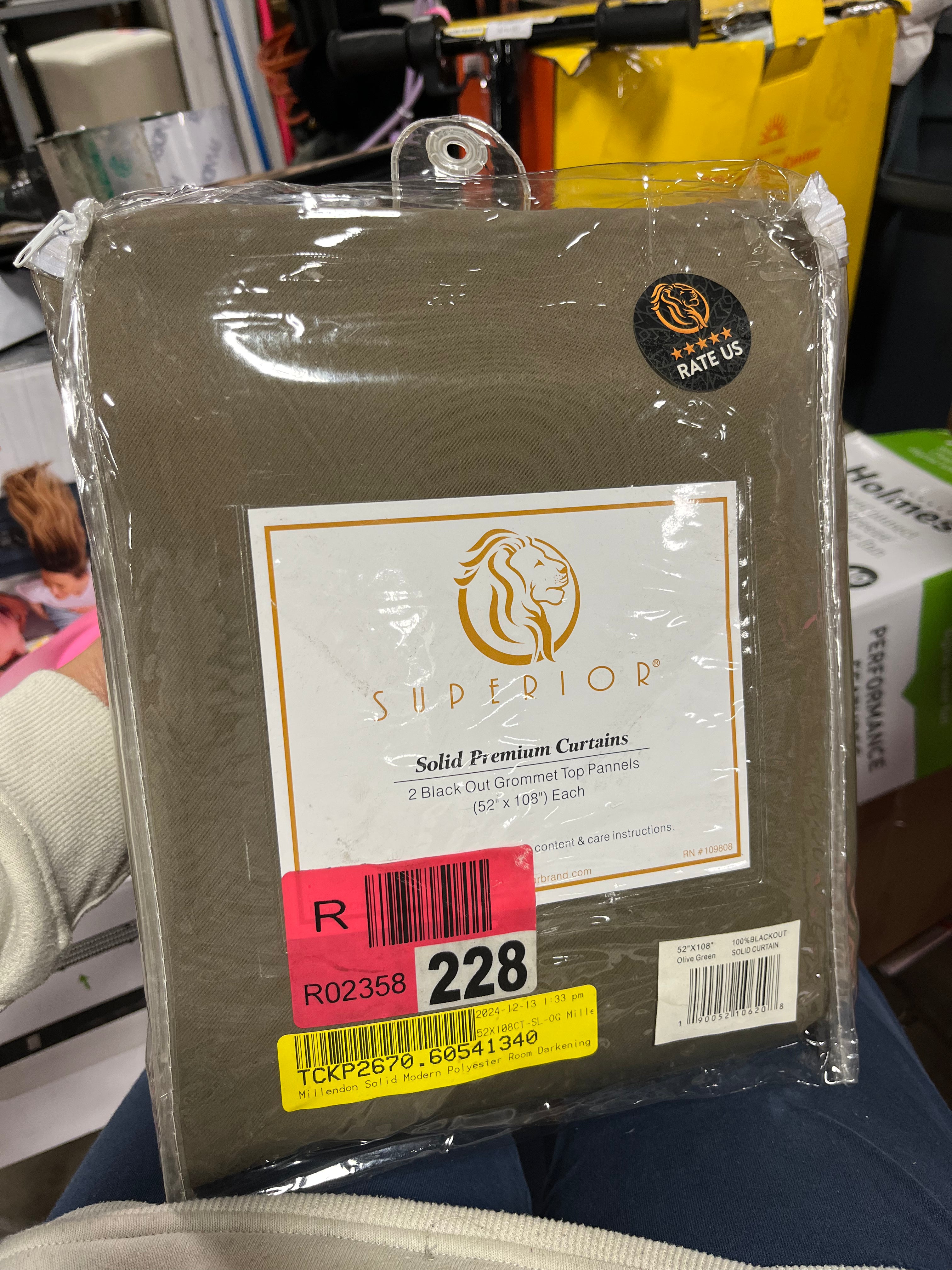 Solid Room Darkening Blackout Curtain Panels, Back Tabs, Set of 2