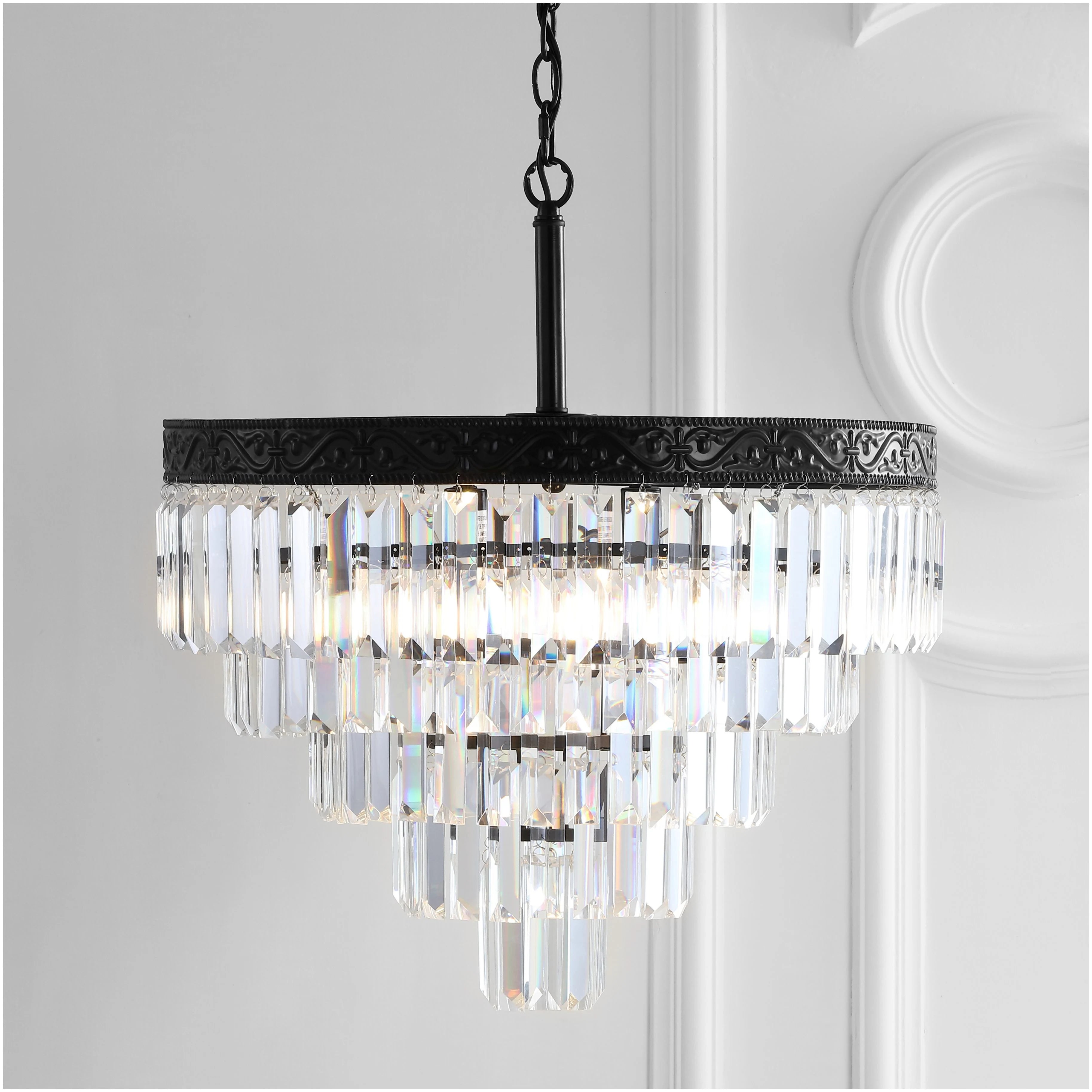 Wyatt 4 Light LED Crystal Mini Chandelier with Crystal Embellishments