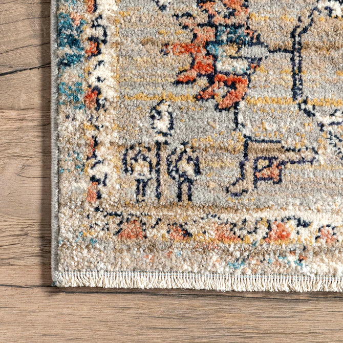Marley Traditional Medallion Fringe Area Rug 5'3"x7'3"