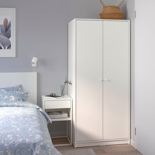 Wardrobe With 2 Doors, White