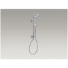 HydroRail-S Single Function Shower Head with MasterClean Technology - Included Handshower, Slide Bar, and Hose