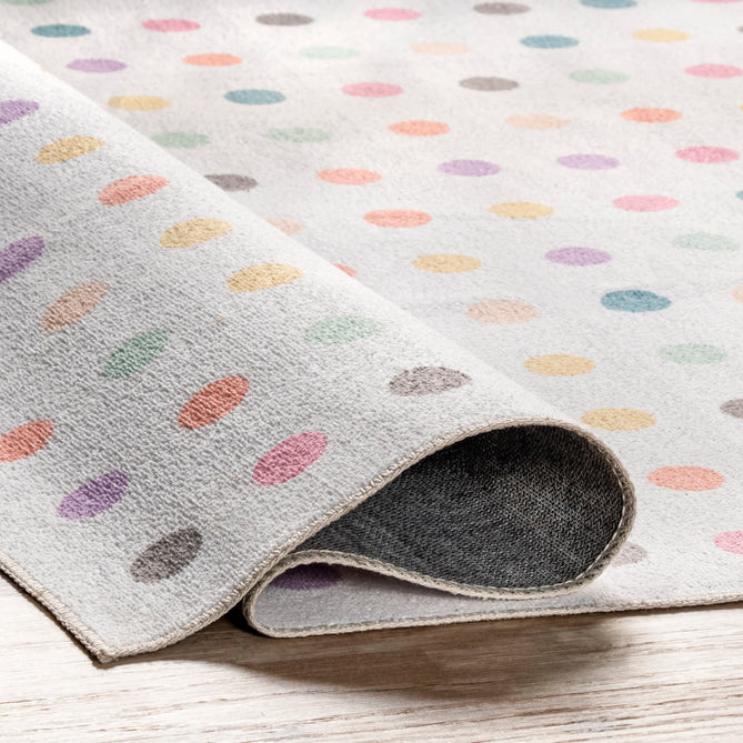 Polka Dotted Washable Area Rug