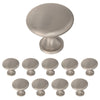 Aluminum Mushroom Knob (30 Pack) in Satin Nickel