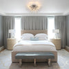 12-LIGHT SUNBURST SPUTNIK FLUSH MOUNT CHANDELIER