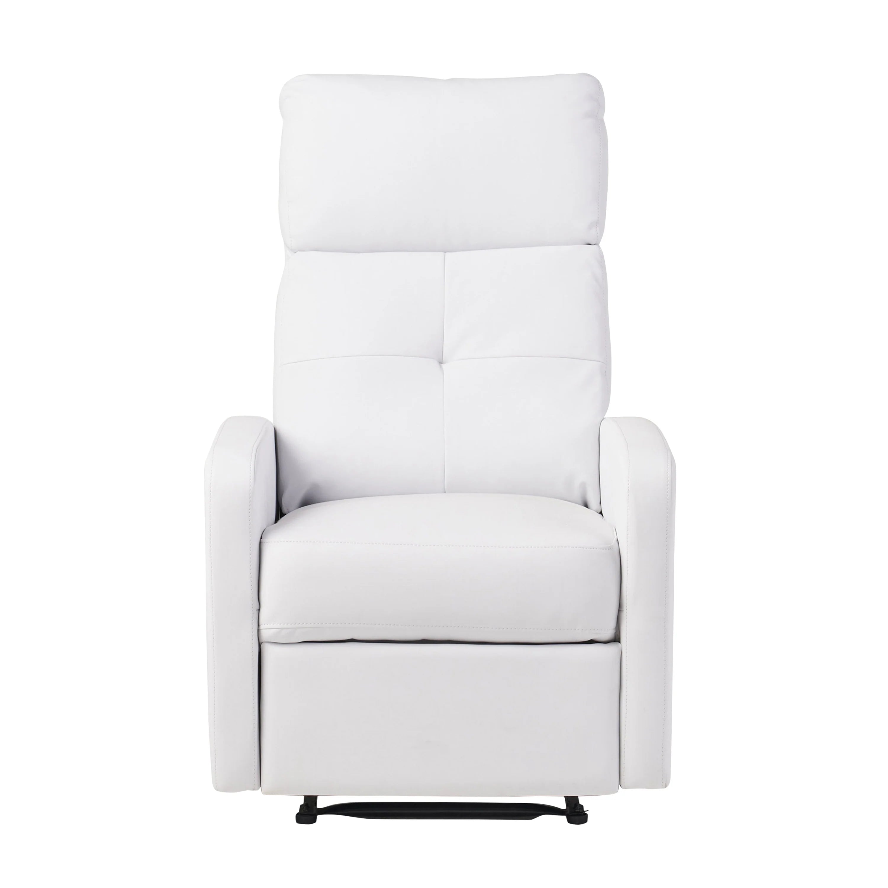 Contemporary White Push-Back Recliner Set | Upholstered, Generously Padded | Easy Assembly