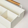 Divided Metal Multipurpose Garden Caddy Cream