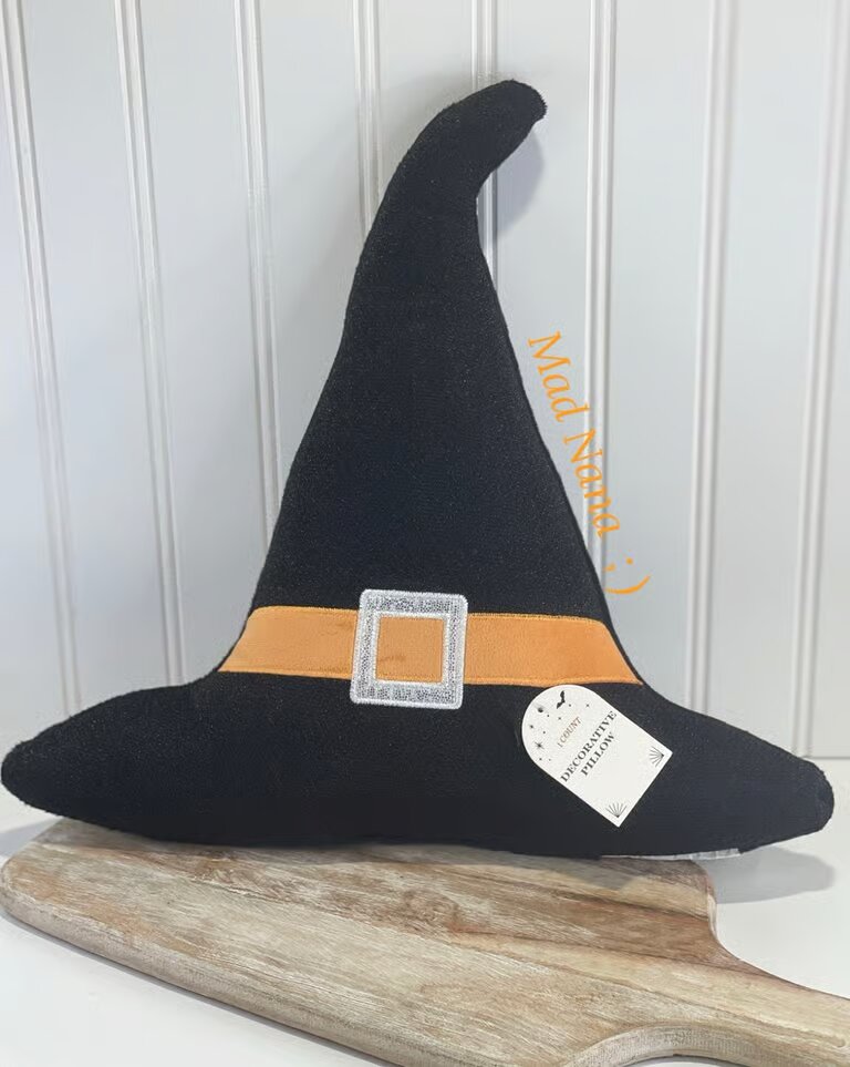 Halloween Witches Hat Accent Pillow