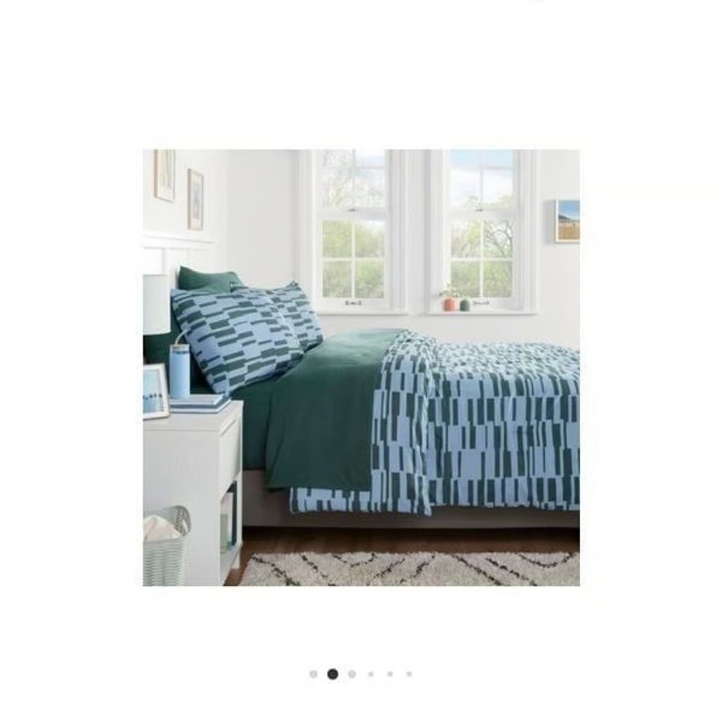5pc Twin Extra Long Foster Microfiber Reversible Comforter